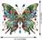 DIY Hanging Diamond Art Pendant Painting Kit Colourful Butterfly, Special Crystal Gem Craft Painting Kit Ornament Double Sided Diamond Art Suncatcher Window Hanging Ornament 7.8inch